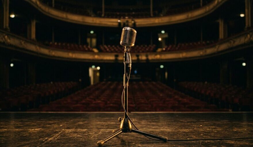 sujatha mohan throat issue — a vintage studio microphone in golden stage light symbolizing five years of silence from one of South India's greatest playback singers