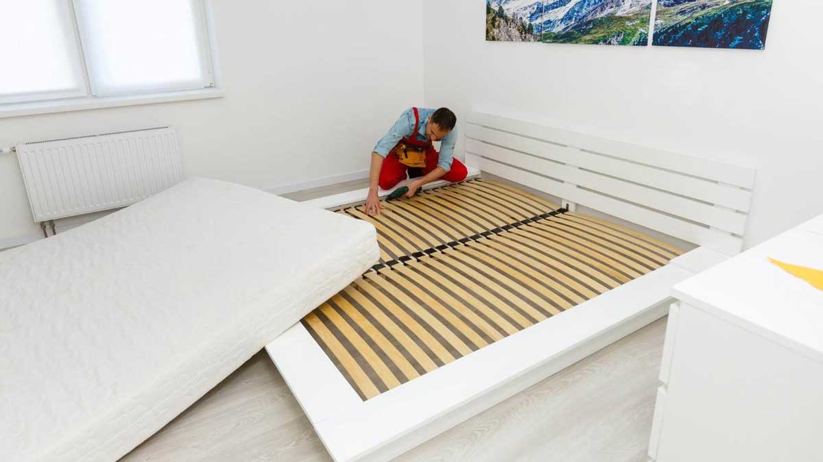 Beds that cannot be taken apart for moving